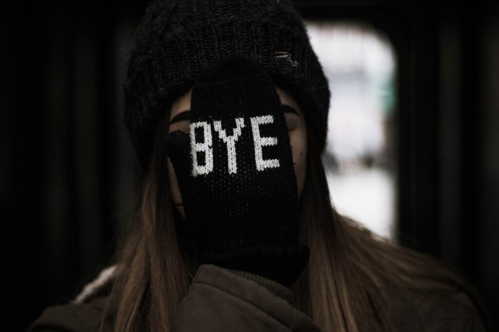 people, woman, bye